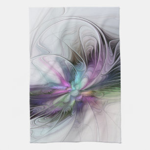 Paño De Cocina Nueva vida, arte abstracto de fantasía fractal col