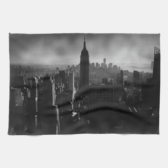 Paño De Cocina Nueva York en blanco y negro (Horizontal)