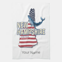 Paño De Cocina Nuevo Hampshire Estados Unidos Mapa del Estado Ret