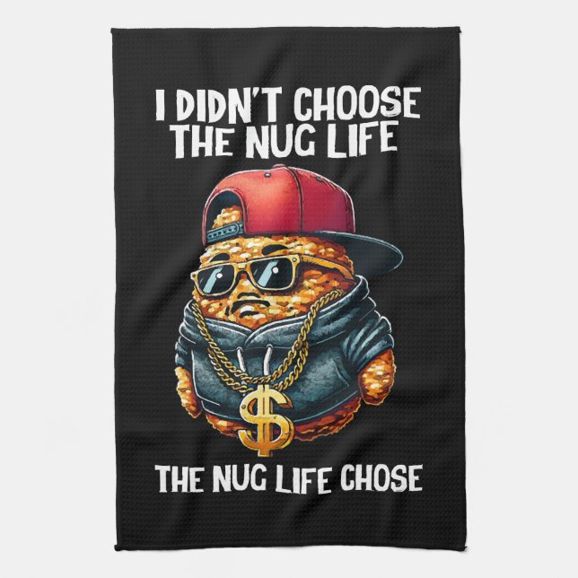 Paño De Cocina Nugget de Comida Rápida No Elegí La Vida Nug (Vertical)