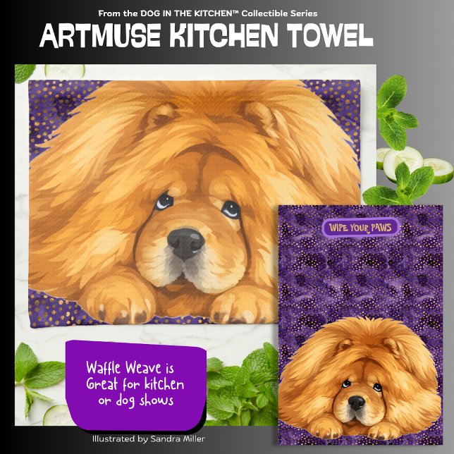 Paño De Cocina NUK- Red Chow - ArtMuse Kitchen Towels  (Subido por el creador)