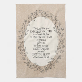 Paño De Cocina Numbers 6:24–26 The Lord Bless You Neutral Vintage