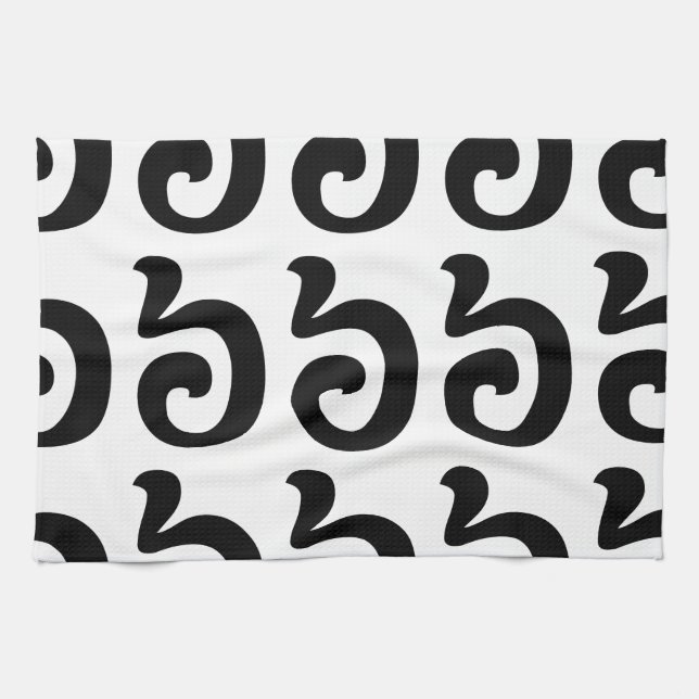 Paño De Cocina Número camboyano 6/6/៦ (Pram Muāj) Jemer (Horizontal)