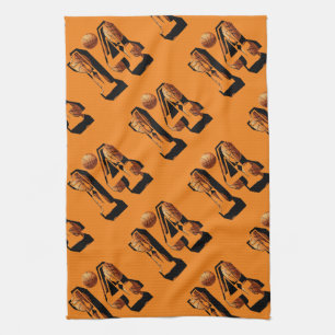 Paño De Cocina Número catorce de baloncesto,