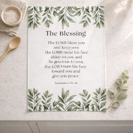 Paño De Cocina Números 6:24-26 El Señor te Bendiga y te Guarde