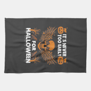 Paño De Cocina Nunca Es Demasiado Temprano Halloween Cráneo Vid W