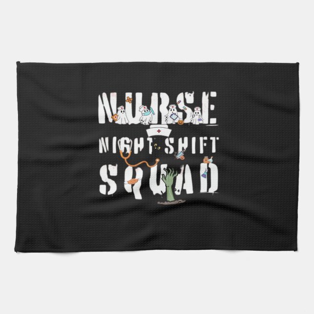 Paño De Cocina Nurs Night Shift Halloween Squad Classic T-Shirt (Horizontal)