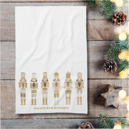 PAÑO DE COCINA NUTCRACKERS DE NAVIDADES DE ORO