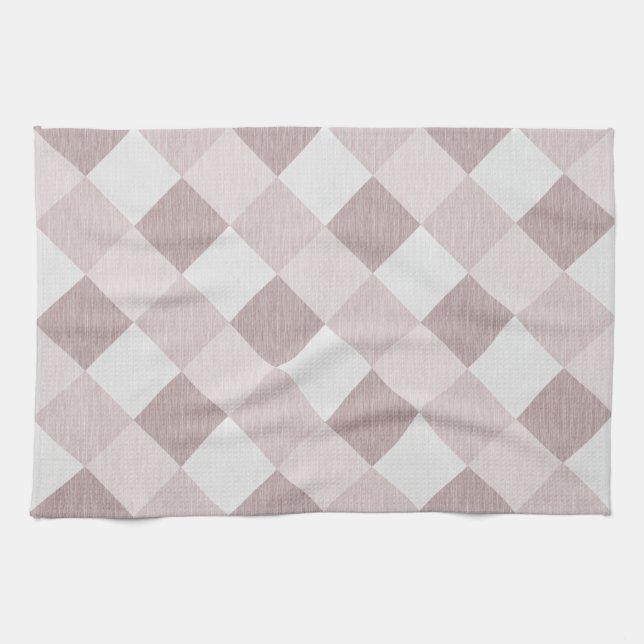 Paño De Cocina Obliga del patrón de tracto geométrico beige y gri (Horizontal)