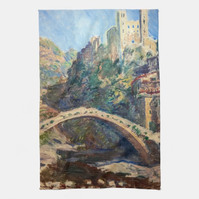 Paño De Cocina Obra de arte de Claude Monet - El castillo de Dolc (Vertical)