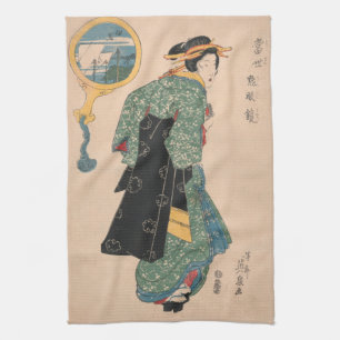 Paño De Cocina Obra de arte de cortesía de kimono japonesa