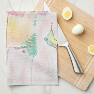 Paño De Cocina Obra de arte de niños personalizados, juguete de d