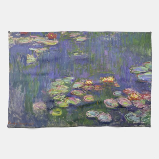 Paño De Cocina Obras maestras de nenúfares de Monet (Horizontal)