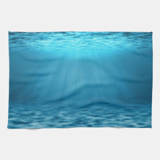 Paño De Cocina Ocean Depths Blue Underwater with Sun Rays