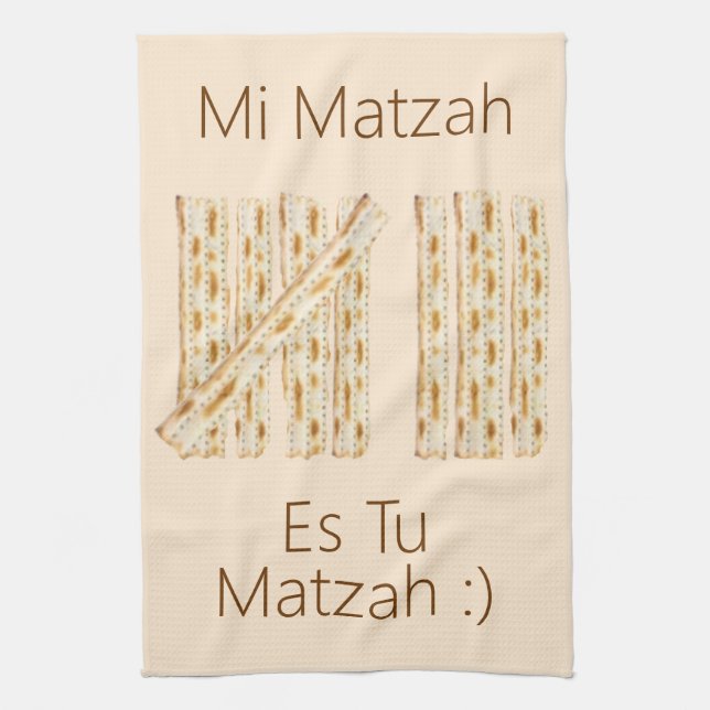 Paño De Cocina Ocho días de Matzah (Vertical)