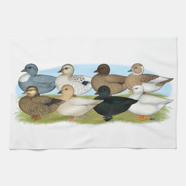 Paño De Cocina Ocho Ducks de llamadas (Horizontal)