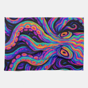 Paño De Cocina Octopus trippy vibrante