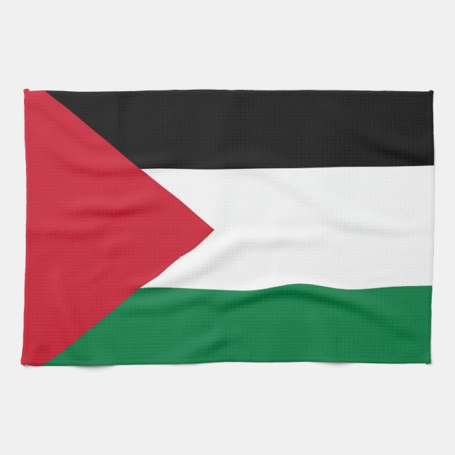 Paño De Cocina oficialmente bandera del Estado de Palestina (Horizontal)