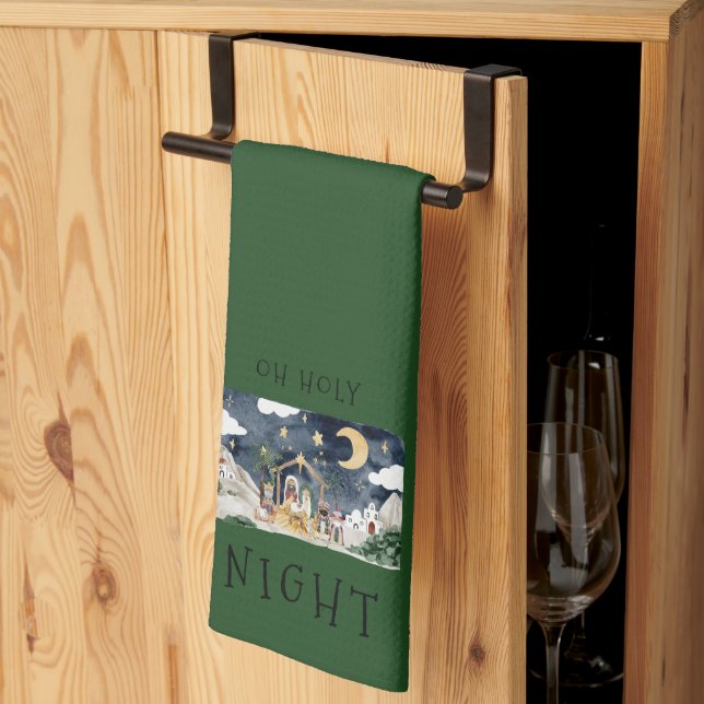 Paño De Cocina Oh Navidades de la Natividad Africano-Estadouniden (Pliegue de tercios)