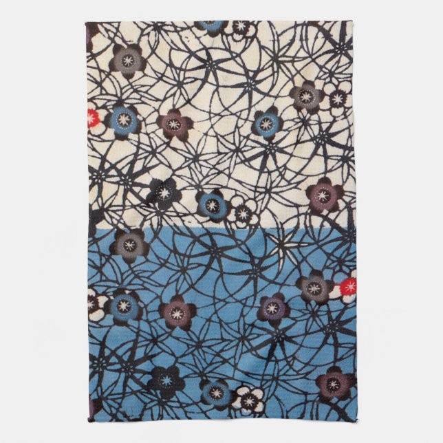 Paño De Cocina Ojo japonés okinawense (Bingata) (Vertical)