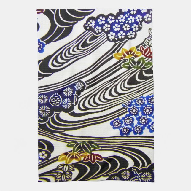 Paño De Cocina Ojo japonés okinawense (Bingata) (Vertical)