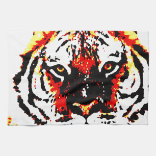 Paño De Cocina Ojos de tigre salvajes