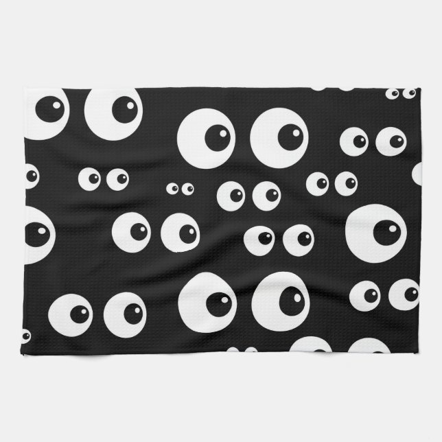 Paño De Cocina Ojos Googly (Horizontal)