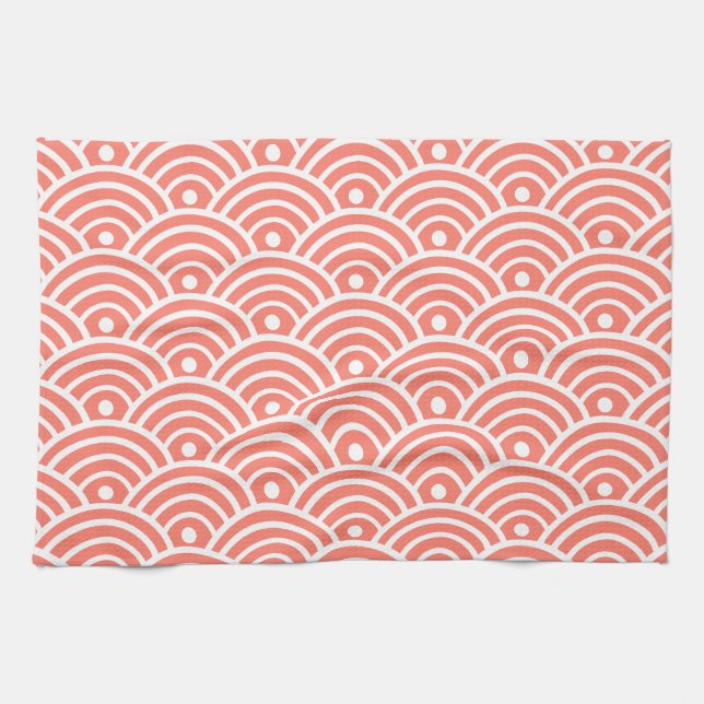 Paño De Cocina Ola de agua japonesa (Horizontal)