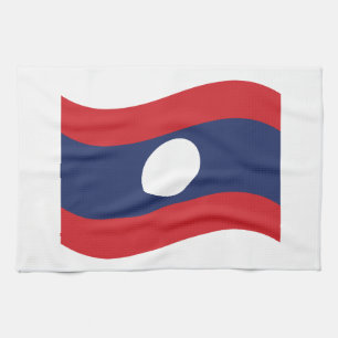 Paño De Cocina Ola de bandera de Laos