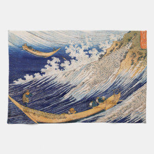 Paño De Cocina Olas del Océano de Hokusai Barcos Marítimos