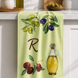 Paño De Cocina Oliva Y Aceite