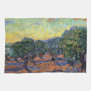 Paño De Cocina Olivar de Vincent Van Gogh Impresionismo Arte