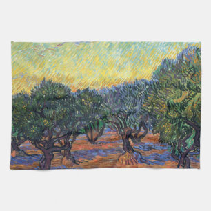 Paño De Cocina Olivar de Vincent Van Gogh Impresionismo Arte