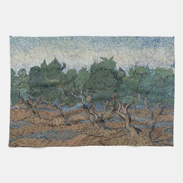 Paño De Cocina Olivar por Vincent Van Gogh (Horizontal)