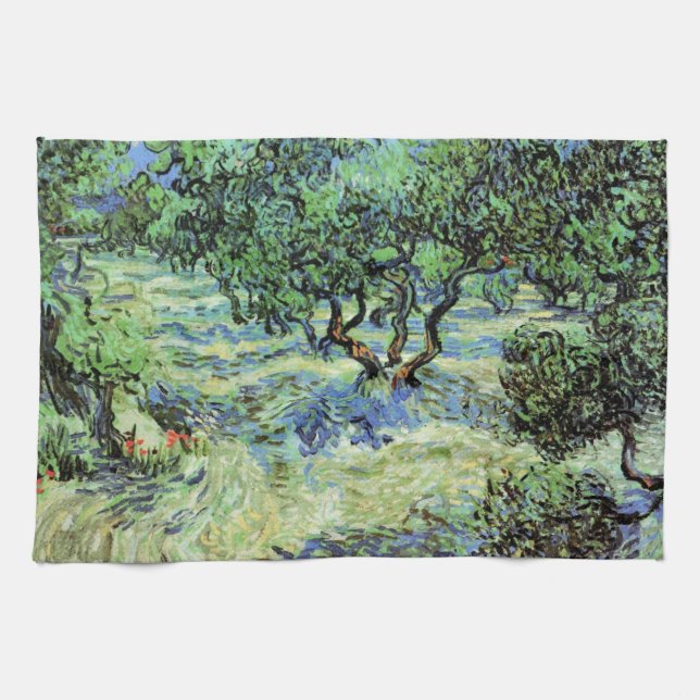 Paño De Cocina Olivar por Vincent van Gogh (Horizontal)