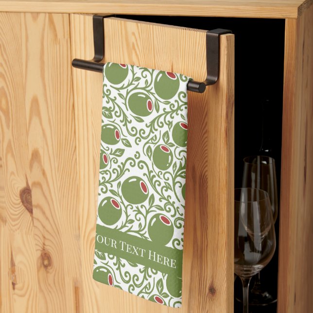 Paño De Cocina Olive Rustic Farmhouse French Country (Pliegue de tercios)