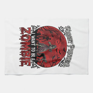 Paño De Cocina Olvidar Princesa Zombie Luna de Sangre Murciélagos