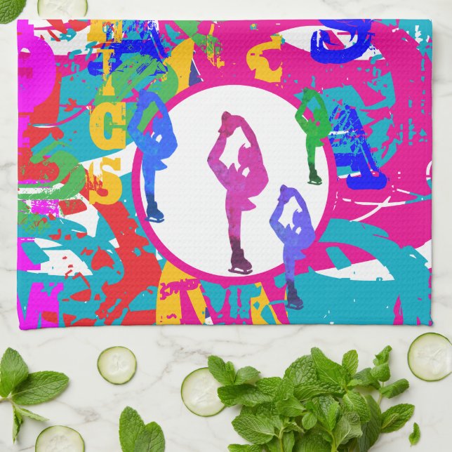 PAÑO DE COCINA OLYMPIC SKATING  (Doblado)