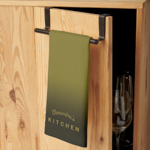 Paño De Cocina Ombre verde oliva