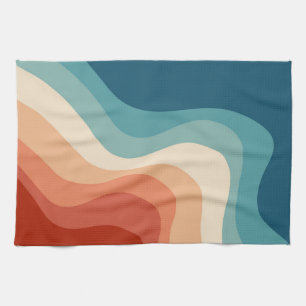 Paño De Cocina Ondas de estilo retro