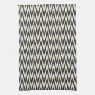Paño De Cocina Ondas negras y poner crema de Ikat