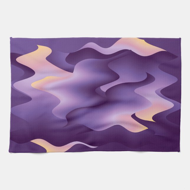 Paño De Cocina Ondas púrpuras (Horizontal)