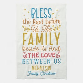 Paño De Cocina Oración de Navidades familiares bendecidos