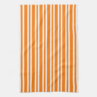 Paño De Cocina Orange White Stripes Pattern