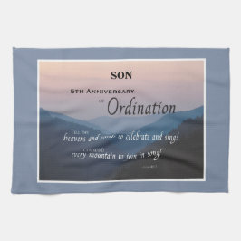 Paño De Cocina Ordenanza del personalizar, 5° Aniversario