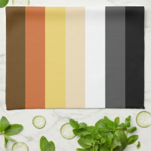 Paño De Cocina Orgullo del oso, franjas de degradado neutro, orgu