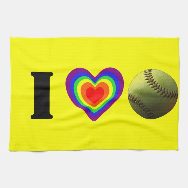 Paño De Cocina Orgullo del softball (Horizontal)