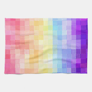 Paño De Cocina Orgullo Plaid Retro Boho Funky Quirky Xenogénero
