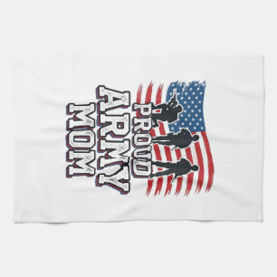 Paño De Cocina Orgullosa Mamá del Ejército Camiseta Militar Patri