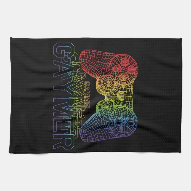 Paño De Cocina Orgulloso Gaymer, juego del orgullo gay (Horizontal)